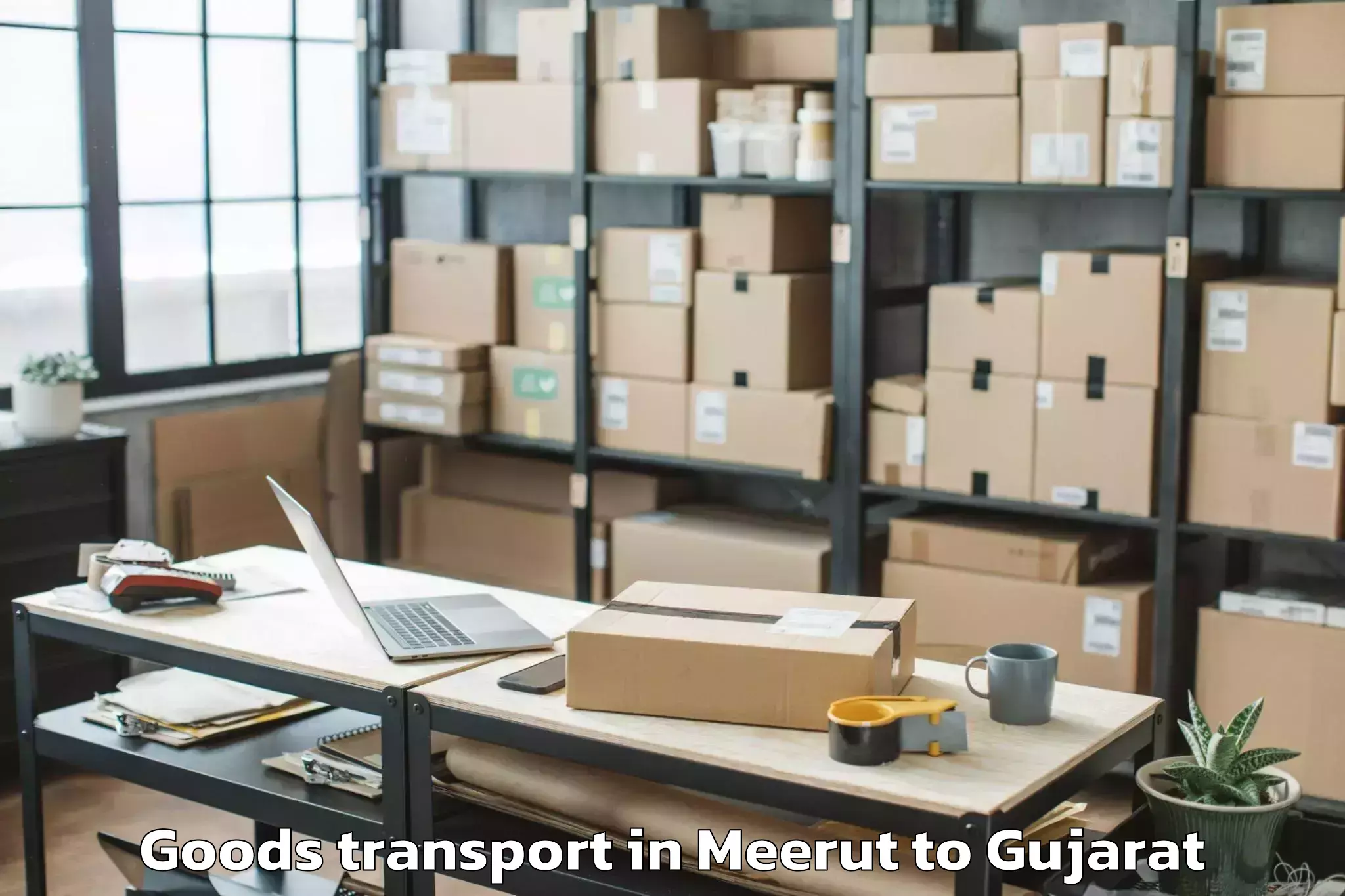 Expert Meerut to Deendayal Port Trust Goods Transport